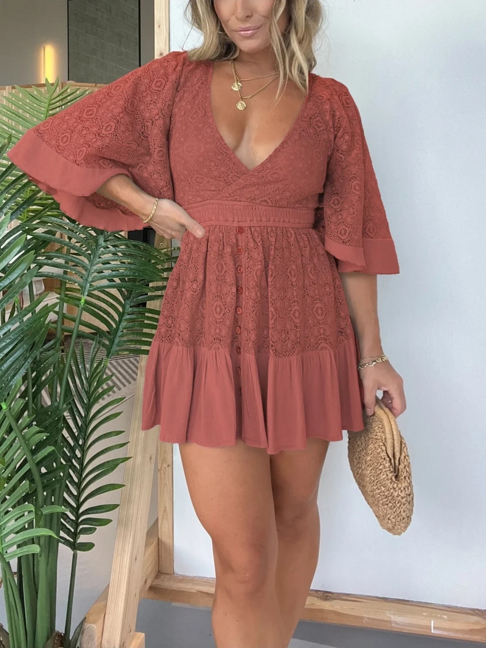 Lilly Lace Crochet Romper